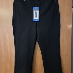 MARIO SERRANI Black Comfortable Stretch Capris Size L NWT